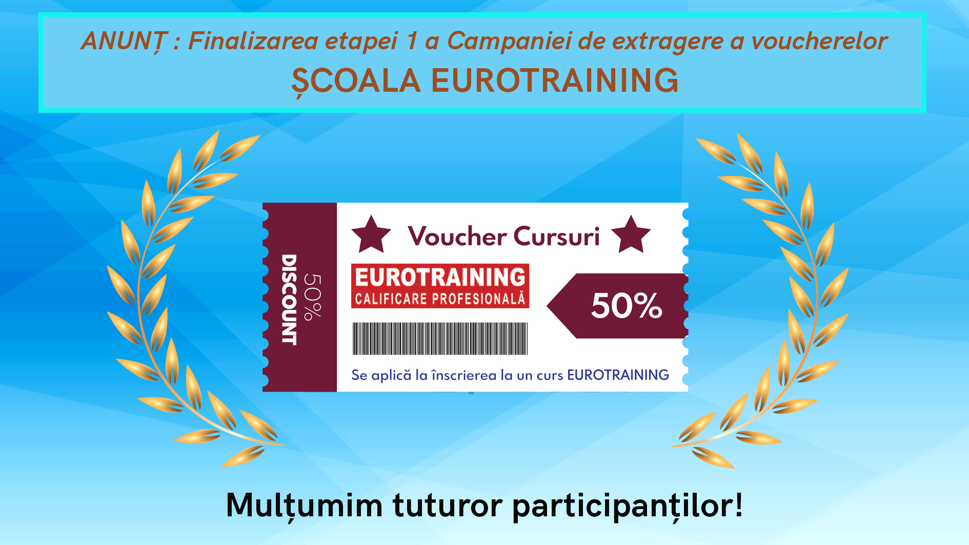 Extragere vouchere discount 50%